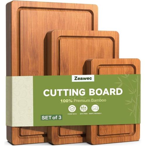 Bamboo Cutting Board Set for Kitchen (3 Pack)
